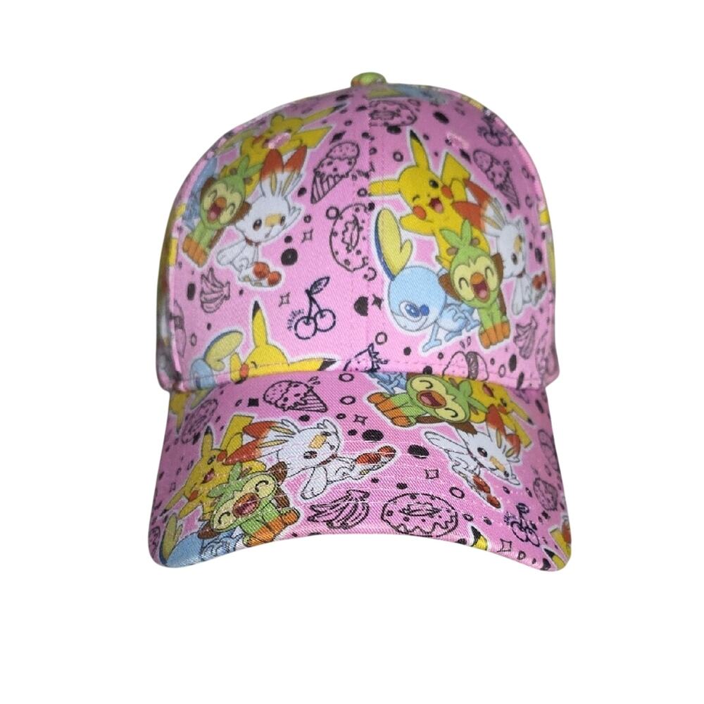 Pokemon Sweet Time Print Pink Adjustable One Size Fits Most Hat Adult
